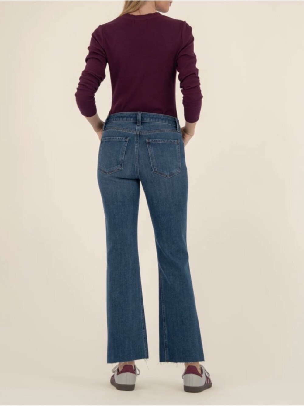 Kut from the Kloth Kelsey Fab Ab High Rise Ankle Flare Jeans - Picture 2 of 9